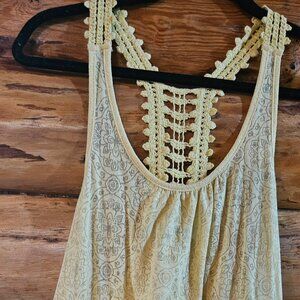 Yellow Floral Tank Top